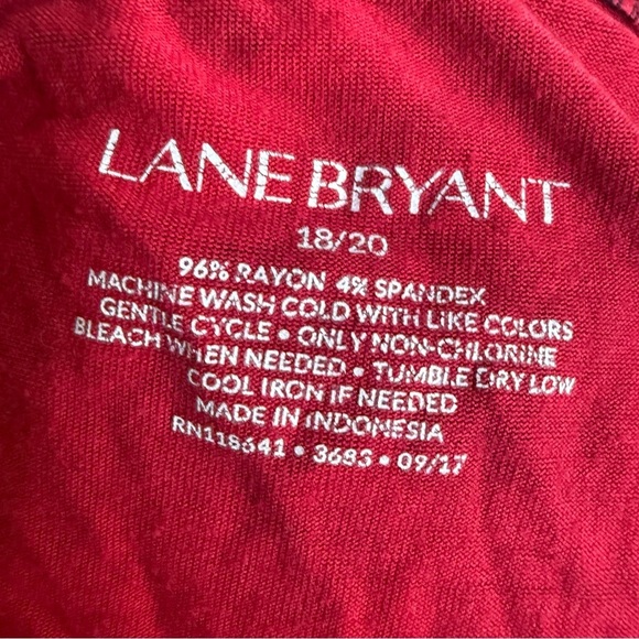 Lane Bryant Womens Red Black Floral Tank Top 18/20 Stretch Plus Size Whimsigoth - Picture 7 of 8